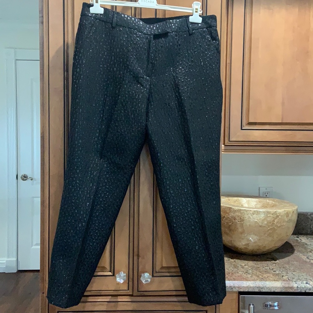PerSe black pants w shimmery pattern size 14